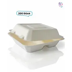 Menübox groß Holzfaser , 245 x 245 x 75 mm, 200 Stk, wood fiber, verschiedene Varianten, kompostier- & recyclebar