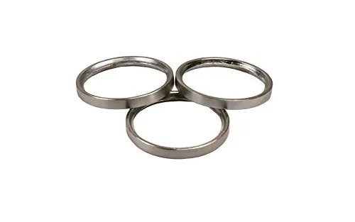 Gardinenringe Edelstahl Optik für 16 mm Gardinenstangen – 10 Stück