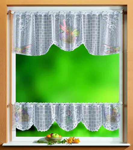 Scheibengardinen Set 2 Teilig, 30/50x160, 33515 in weiß von Gardinenbox