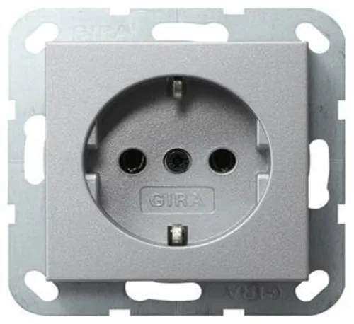 Gira 018826 Schuko Steckdose System 55, alu
