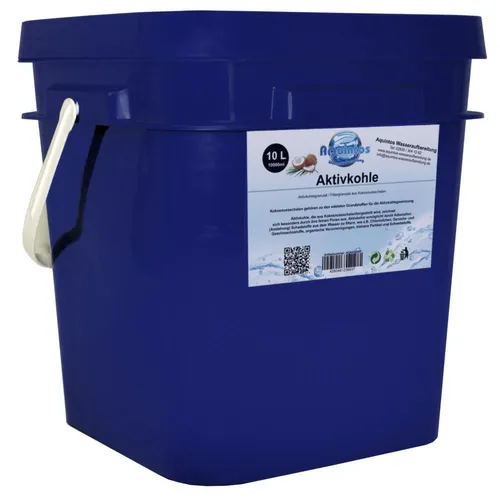 Aquintos Wasserfilter Aktivkohle Granulat 10 Liter - Hochwertiges Aktivkohle Granulat für die Wasseraufbereitung, ideal für Trinkwasser mit einer hohen Adsorptionsfähigkeit und optimierter Korngröße.