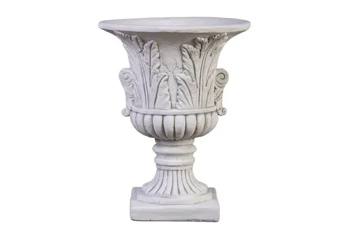 Antike Blumenvase von gartendekoparadies.de - Frostsicheres Pflanzgefäß aus Steinguss, 46 cm hoch, ideal für die Gartendekoration und handgefertigte Markenqualität.