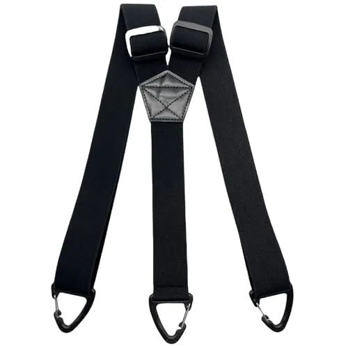 Noaxylic Hosenträger, Hosenträger für Herren, Breit 3,8 cm mit Sehr Starken 4 Metall Clips in Y Form, Einstellbar und Elastisch, für Overalls Jeans, Jumpsuits, Arbeitshosen, Motorradhosen