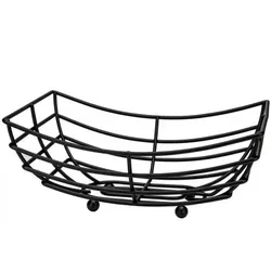 Obst- und Brötchenkorb - Schwarz matt - Edelstahl - Eleganter eckiger Obst- und Brötchenkorb aus hochwertigem Edelstahl, ideal für stilvolle Tischdekoration und praktische Aufbewahrung.