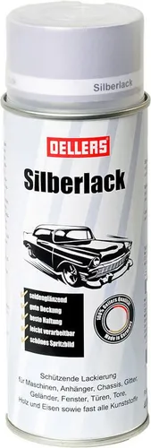 Silberlack | 400 ml Sprühlack| 9006 Weißaluminium | für Holz, Metall, Glas und fast alle Kunststoffe