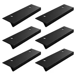 kalb | MonoGrip 150 Griffleiste schwarz Aluminium Möbelgriff Griffleiste Küche Schubladengriff Küchengriff schwarz verdeckt 150 mm 113 mm Bohrab... - Schwarz