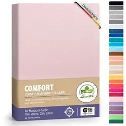 leevitex® Premium Spannbettlaken 170g/m² in pink von Leevitex