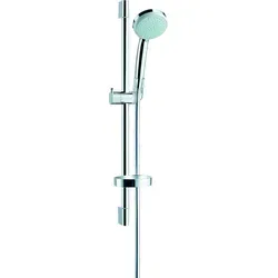 Hansgrohe Croma 100 Brauseset 100 Vario EcoSmart - Brausen Set mit 650 mm Brausestange und Seifenschale, energieeffizient dank EcoSmart-Technologie für nachhaltigen Wasserkonsum.