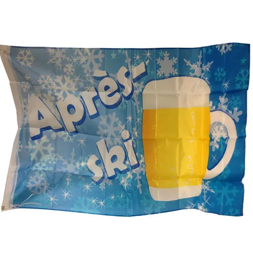 , Fahne Après Ski, 90x150cm 1qm=4,81 EUR