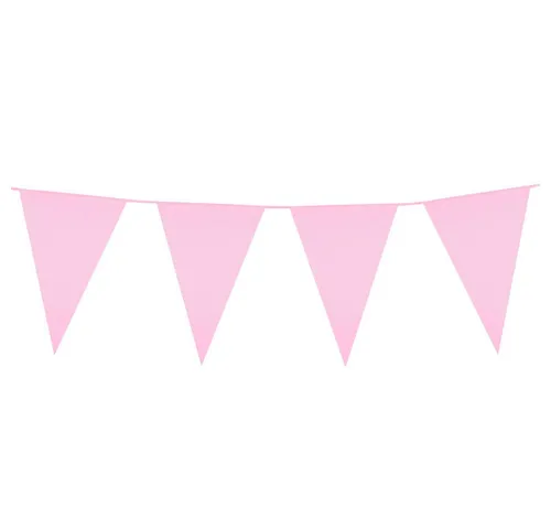 Boland Hängedekoration Wimpelkette PE 45x30cm L: 10m, Rosa