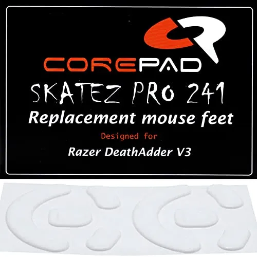 Corepad Skatez PRO 241 Ersatz Mausfüße kompatible für Razer DeathAdder V3 Pro/Razer DeathAdder V3
