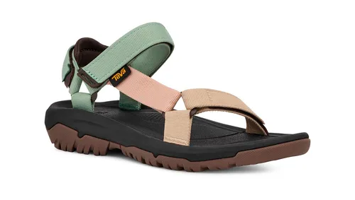Teva Hurricane XLT2 Damen Sandale - Grün/Braun - Vielseitige Wandersandale mit umweltfreundlichen Unifi® Repreve Straps, die wasserbeständig und schnell trocknend sind. Ideal für Wanderungen und Stadtbummel, mit gepolsterter Ferse für zusätzlichen Komfort.