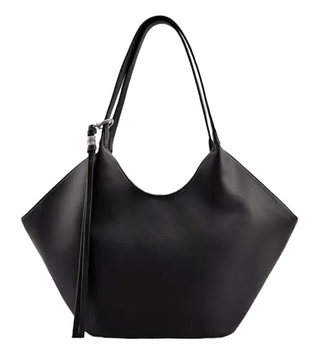 FredsBruder My Bestie Shopper Tasche Leder 49 cm schwarz in schwarz von FREDsBRUDER