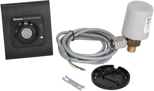 Truma GSE Gasfernschalter - Gasdruckregel- & Zweiflaschenanlagen, ermöglicht bequemes Abschalten der Gaszufuhr vom Fahrzeuginnenraum für mehr Sicherheit und Komfort.