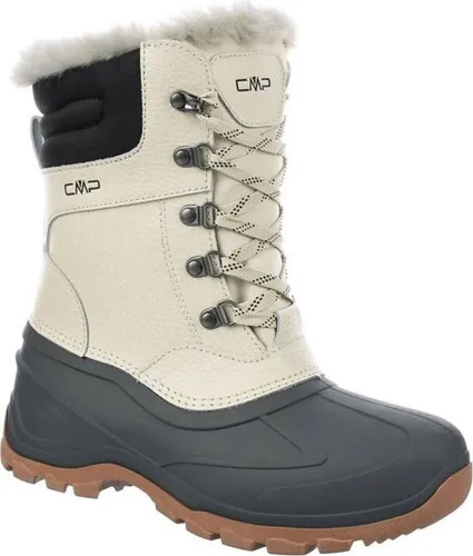 Cmp Atka Schneeschuhe Beige EU 37 - Wanderschuhe für Damen mit wasserdichter Clima Protect Membran, ideal für Winterspaziergänge, ausgestattet mit warmem Kunstfell und stylischem Stadt-Look.