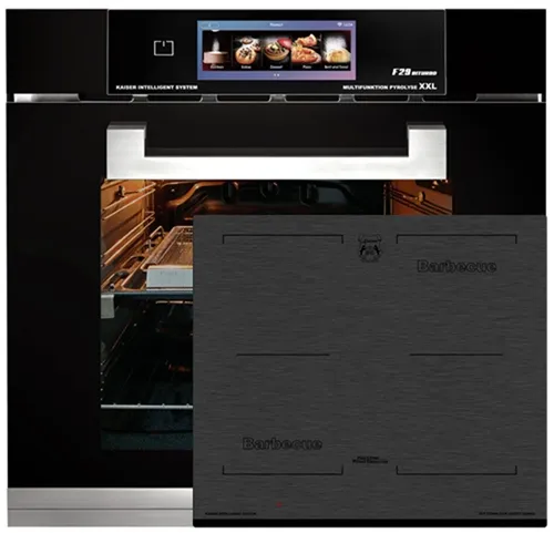 Kaiser Elektro Pyrolyse Backofen  EH 6344+KCT 6700 FI Induktions-Kochfeld 60cm