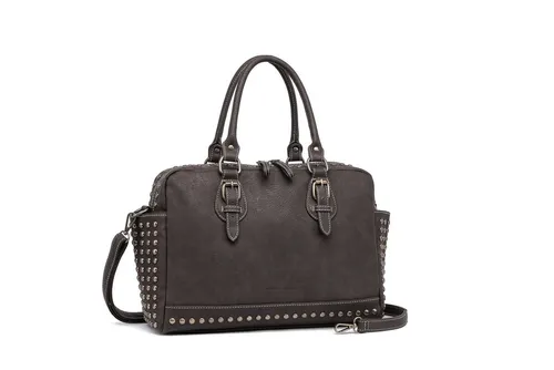 collezione alessandro Handtasche Boho - Damen-Schultertasche aus stark strukturiertem, griffigen Material mit vielen Fächern und mehreren Tragevarianten für optimalen Komfort.