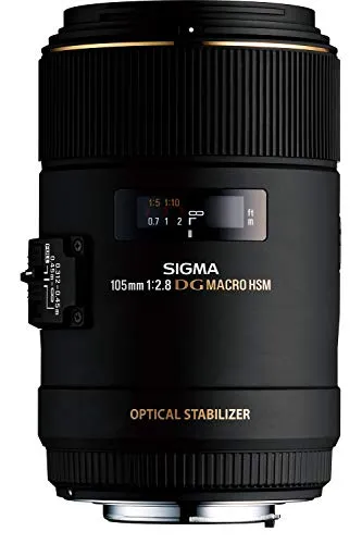 Sigma 105mm F2,8 EX Makro DG OS HSM-Objektiv für Nikon F - Makro-Objektiv mit 1:1 Abbildungsmaßstab, ideal für detailreiche Freihandfotografie und schnelle, geräuschlose Fokussierung dank Hyper Sonic Motor.