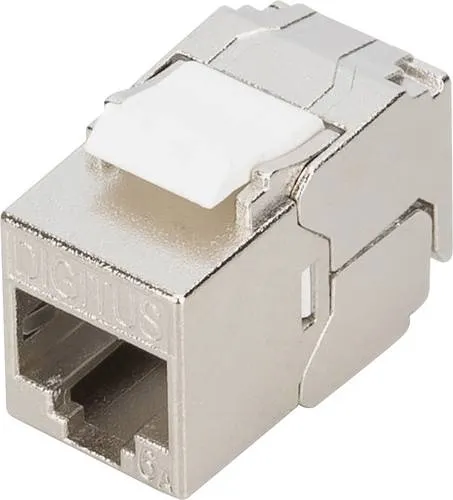 DIGITUS Keystone-Modul Cat-6A Geschirmt – 8 Stück - Ethernet-Kabel mit 360°-Schirmkontaktierung, werkzeugfreier Montage und Staubschutzkappe – ideal für schnelle und zuverlässige Netzwerkverbindungen.