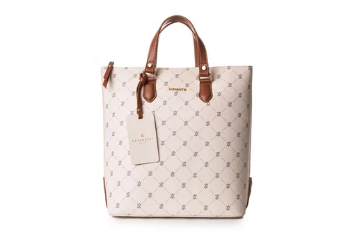 Lazarotti Rucksack Palermo - Eleganter Kunstleder-Rucksack in Ecru - Stilvoller Rucksack aus Kunstleder, ideal für den Alltag. Mit einem Hauptfach und praktischem Tragegriff, bietet er genug Platz für Ihre Essentials.