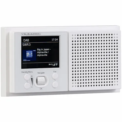 VR-Radio Unterputz-WLAN-Internetradio mit Bluetooth & Farbdisplay - Radios: Innovatives Unterputzradio mit WLAN und Bluetooth für erstklassigen Sound, ideal für jeden Raum.