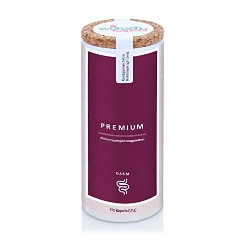 Wunschkapsel DARM Premium Nahrungsergänzungsmittel | enthält Mucosave, exklusives Kurkuma (Curcumin-C3), Colostrum | 290 Kapseln aus deutscher Manufaktur