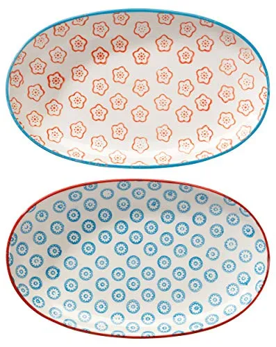 Bloomingville ovale Servierteller Emma 2er Set von Bloomingville