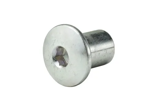 Prima-Online Hülsenmutter Hülsenmutter M6x12mm Gewinde Stahl SW-4mm Muttern abgerundeter Kopf