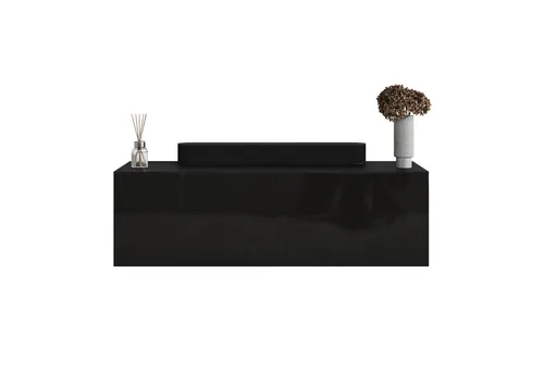 Planetmöbel Flur Möbel Garderobe Hängeschrank 1x 100 cm Schwarz