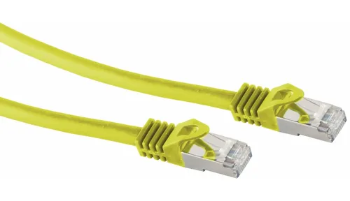 S-IMPULS RJ45 Patchkabel S/FTP (PIMF), m. CAT.7 Rohkabel, 10 m, gelb 75520-Y