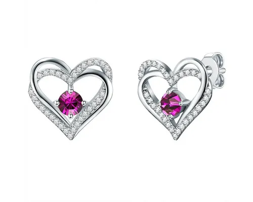 Rafaela Donata Paar Ohrhänger Herz silber mit Swarovski® Kristallen - Ohrhänger in Herzform aus 925er Sterlingsilber, verziert mit glitzernden Kristallen von Swarovski® – ideal für romantische Anlässe und hohen Tragekomfort.