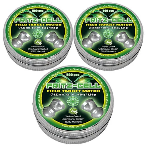 Field Target Match Diabolos 4,52 mm Fritz-Cell für Luftgewehr Luftpistole 3 x 500