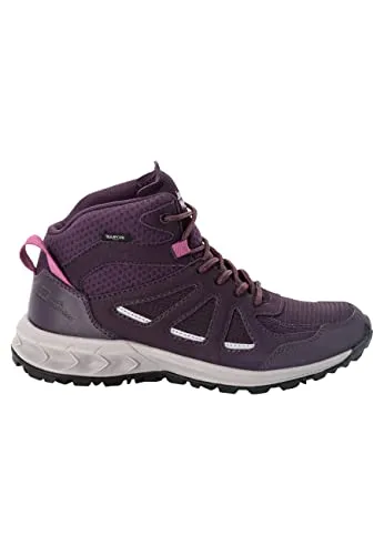 Jack Wolfskin Damen Woodland 2 Texapore Mid Walking Schuh, Purple Phantom, 41 EU