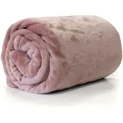 Unique Living  Decke Enzo 130x180cm Altrosa