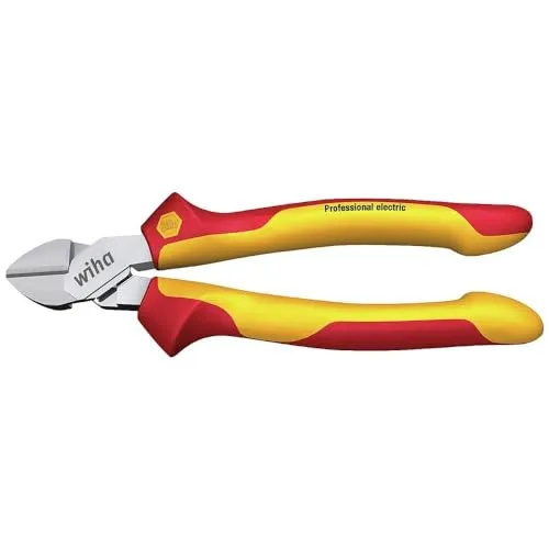 Wiha 43340 Professional Electric Seitenschneider mit DynamicJoint - Hochwertiger Seitenschneider 180 mm mit DynamicJoint für optimalen Kraftaufwand. Ideal für Elektriker, sicher und langlebig.