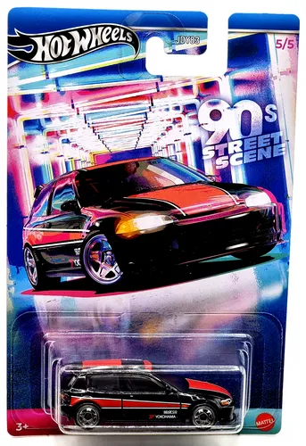 Hot Wheels car 90`S Street Scene Auto `92 Honda Civic EG 5/5