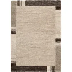 Novel Webteppich Palazzo Lobo, Braun, Beige, 80x150 cm - Moderne Teppiche für ein heimeliges Ambiente, aus 100% Polypropylen, pflegeleicht und strapazierfähig, ideal für Wohnräume.
