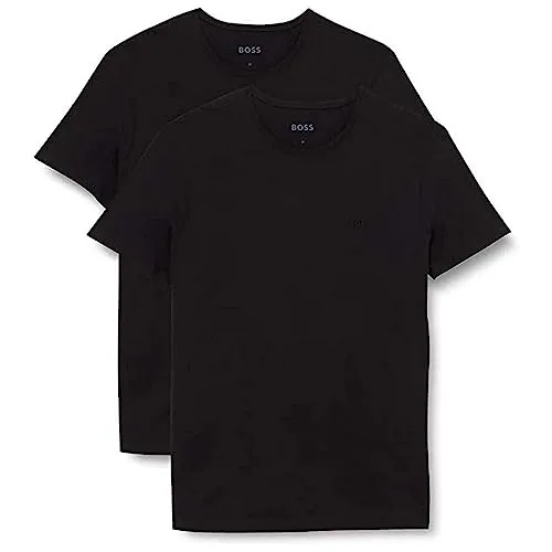 BOSS Herren Comfort T-Shirts 2er-Pack, Schwarz - T-Shirts für Herren, entspannte Passform aus 100% Baumwolle für höchsten Tragekomfort und Style.