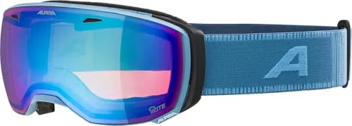 ALPINA ESTETICA Q-LITE - Verspiegelte OTG Skibrille mit 100% UV-Schutz - Skibrille mit Fogstop-Beschichtung für beschlagfreie Sicht und 180° Sichtfeld dank sphärischer Scheibe – ideal für optimale Sicht beim Skifahren.