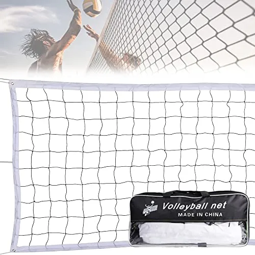 Professionelles Volleyball-Ersatznetz mit Aufbewahrungstasche – Standard-Trainings-Volleyballnetz 31 Fuß x 3 Fuß für Strand, Schwimmbad, Schulhof, Hinterhof, Sport