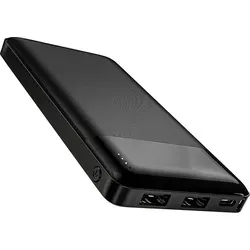 PowerBank 10000 mAh 2x USB Akku Power Zusatz Batterie Charger Ladegerät Typ C - Schwarz