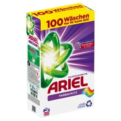 Riyashop Haushaltshobel Ariel Waschpulver Farbschutz, 100 Waschladungen, 6.5KG
