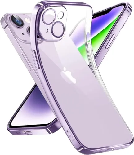 Baker Crystal Clear für iPhone 13 Hülle, Dünn Weiche Silikon Transparent Case mit Kameraschutz Stoßfeste Handyhülle, Durchsichtig