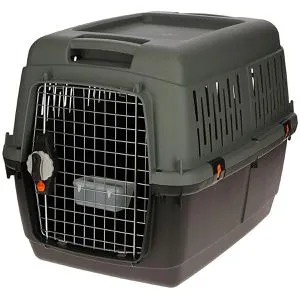 Kerbl Tiertransportbox IATA 6 Eco - Tier-Transportbox für Katzen und Hunde bis 50 kg, IATA-konform, aus 100% recyceltem Kunststoff, mit hochwertiger Metalltür und seitlichen Lüftungsschlitzen für optimale Belüftung.
