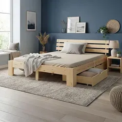 Holzbett 180x200 mit Lattenrost & Schubladen – Modernes Doppelbett von Homestyle4u - Stylisches Schubladenbett aus hochwertigem Holz mit zwei praktischen Bettkästen. Ideal für mehr Stauraum im Schlafzimmer und unkomplizierte Montage.