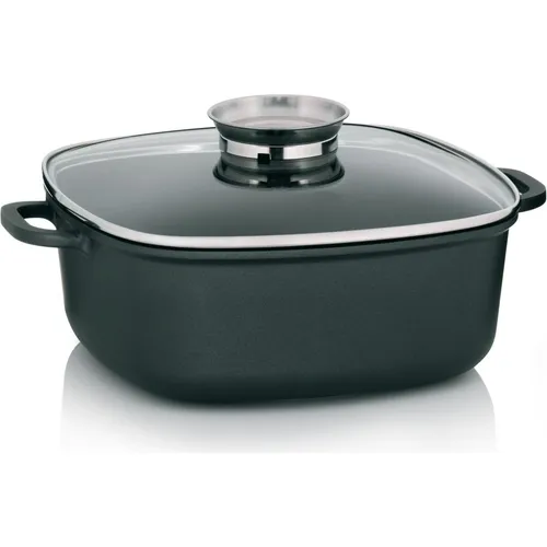 Kela Schmorpfanne KERROS 28 x 28 cm - Induktionsgeeignet, mit Aromaknopf für perfektes Kochen und Servieren in einer Pfanne