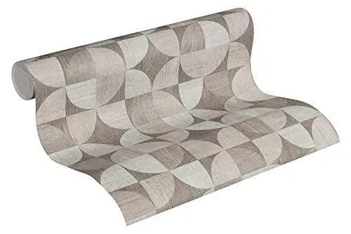 BRICOFLOR Vinyltapete Livingwalls Metropolitan Stories, Holzstruktur - Vinyltapete mit einzigartigem Design, inspiriert von sechs europäischen Metropolen. Robust und pflegeleicht, ideal für Küche und Bad.