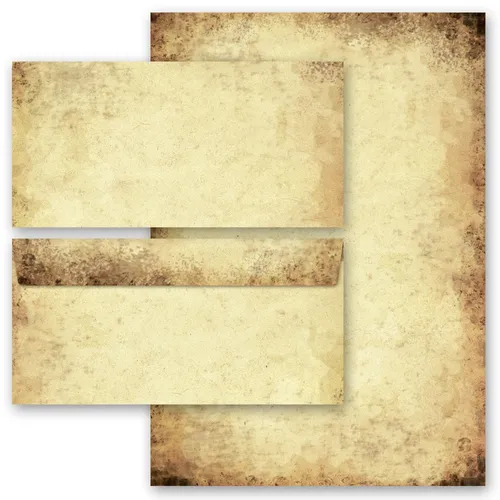 Motiv-Briefpapier-Set ALTES PAPIER 20-tlg. Set - DL (ohne Fenster)