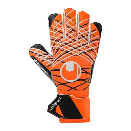 uhlsport Soft Resist+ Torwarthandschuhe - Torwarthandschuhe für Kunstrasen und Hartplatz mit exklusivem SOFT RESIST-Latex für optimalen Grip und Dämpfung. Ideal für Profis und Hobbytorhüter!