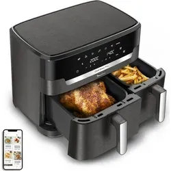 Moulinex Friteuse Ez942hf0 XXL Dual Easy Fry kohlgrau Mlx Ez942hf0 - Schwarz